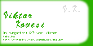 viktor kovesi business card